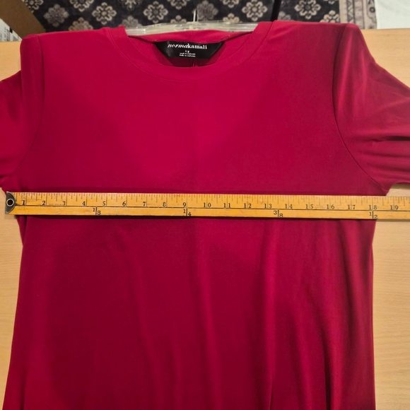 Norma Kamali Minimalist Scarlet Red A Line Longsleeve Dress L - Picture 9 of 11